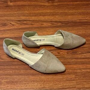 Laundry List Taupe Flats Faux Suede Size 7.5